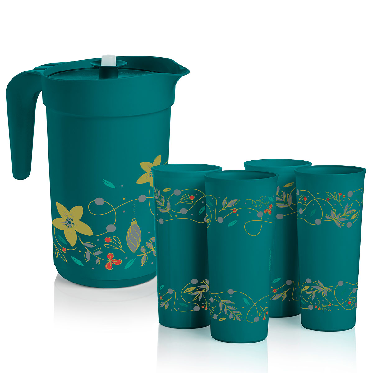 Tupperware® Holiday Holly Serving Set | Bowls, Plates, Tumblers & Pitc - Image 3