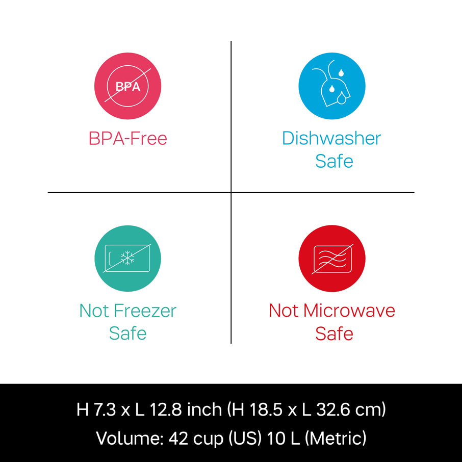 Tupperware Thatsa® Mega Bowl |Airtight, Leakproof, Mixing Bowl, 42-cup - Image 4